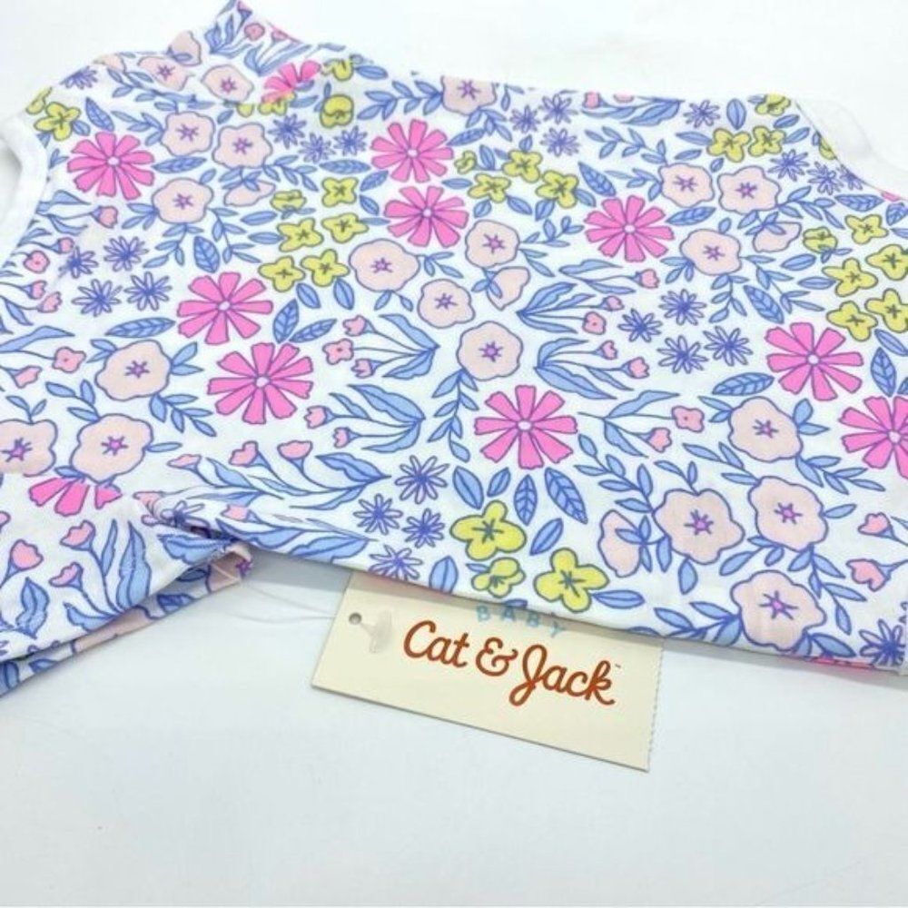 Cat & Jack Baby Floral Bodysuit Onsie New 3-6 Months - Picture 6 of 8